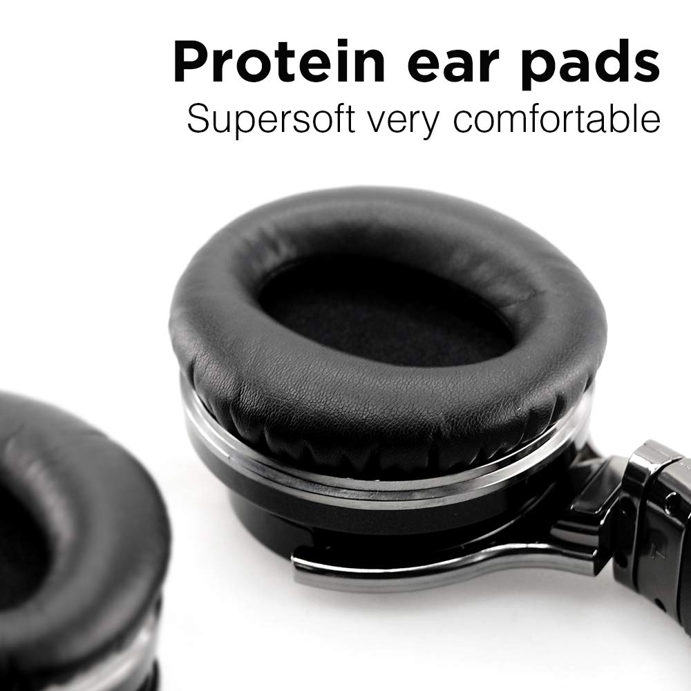 E7 Active Noise Cancelling  Headphones with Mic Deep Bass Wireless Headphones Over Ear, Comfortable Protein Earpads, 30H Playtime for Travel Wor